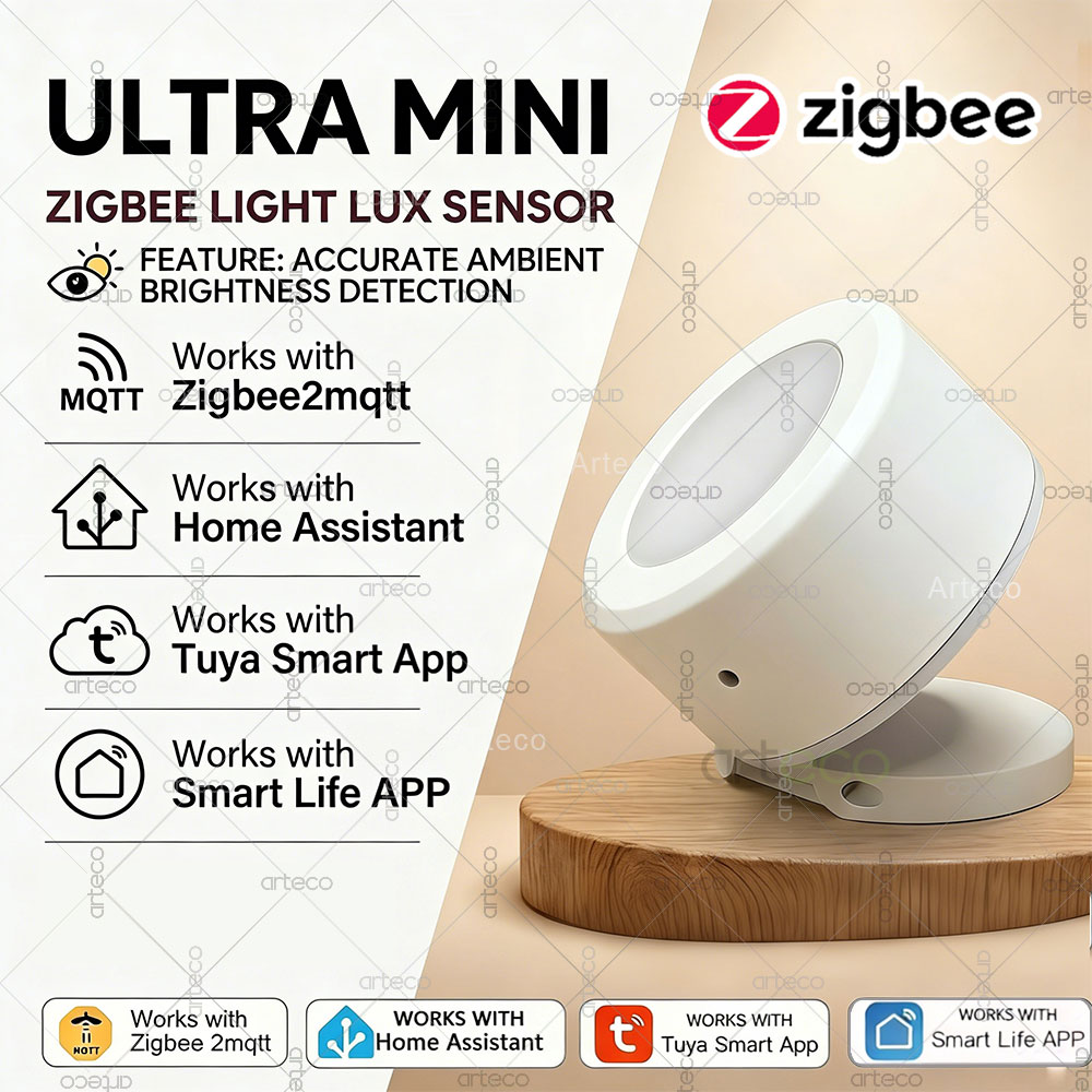 Smart Home Monitoring - Sensor Cahaya Zigbee Ultra Mini Detektor