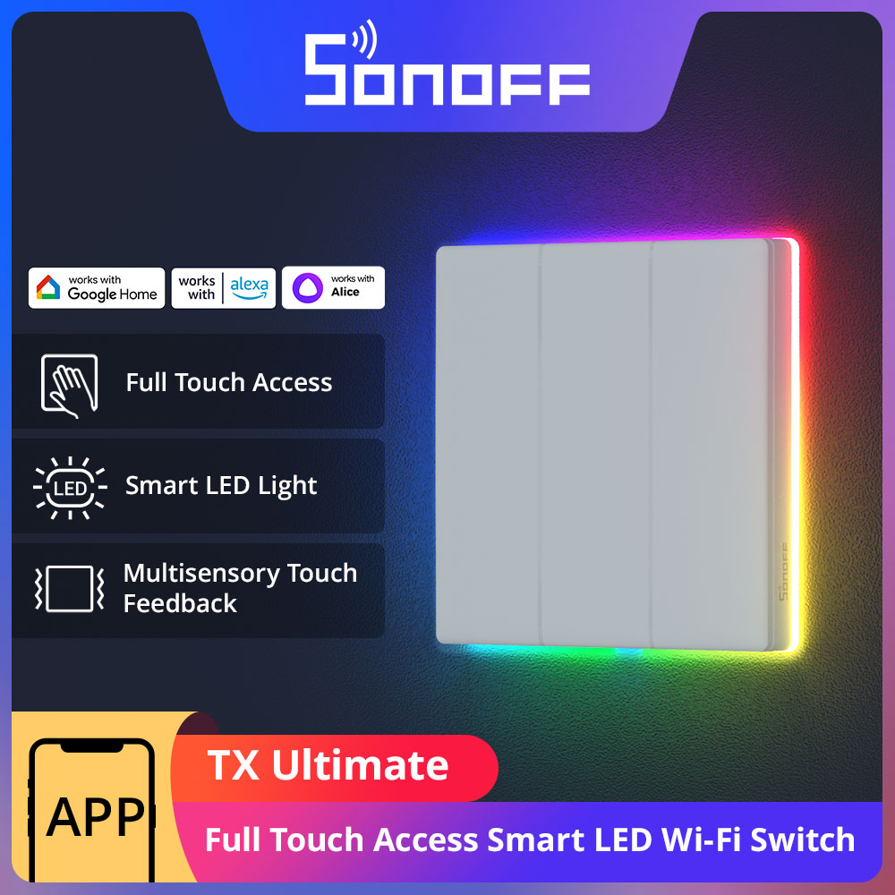 Alexa Compatible Bulb - SONOFF TX sakelar dinding WiFi cerdas