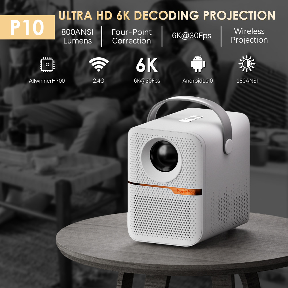 Smart Home X10 - Proyektor Mini Pintar P10 300ANSI Lumen
