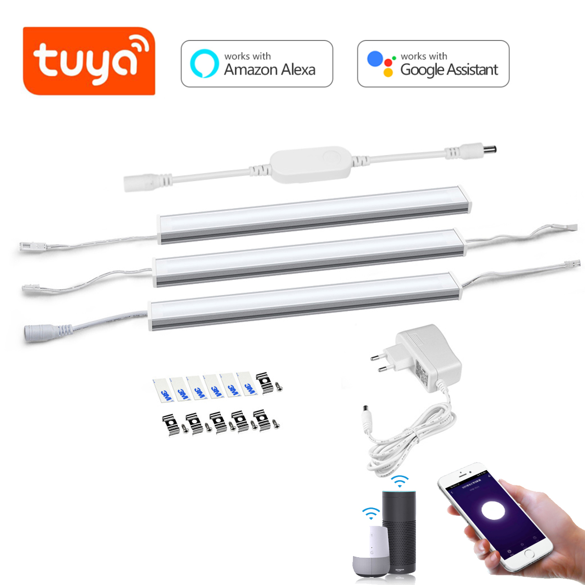 Alexa Compatible Bulb - Kit Lampu LED Aluminium Smart Tuya