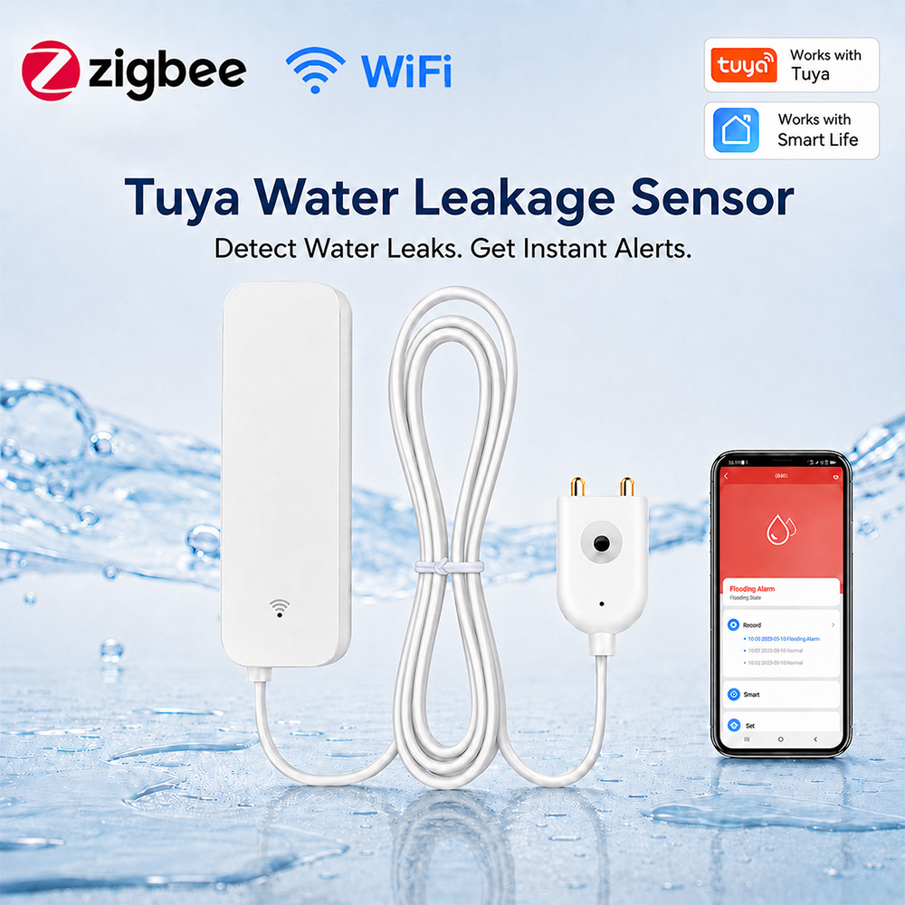 Smart Home Green - ZigBee WiFi Sensor Kebocoran Air Detektor