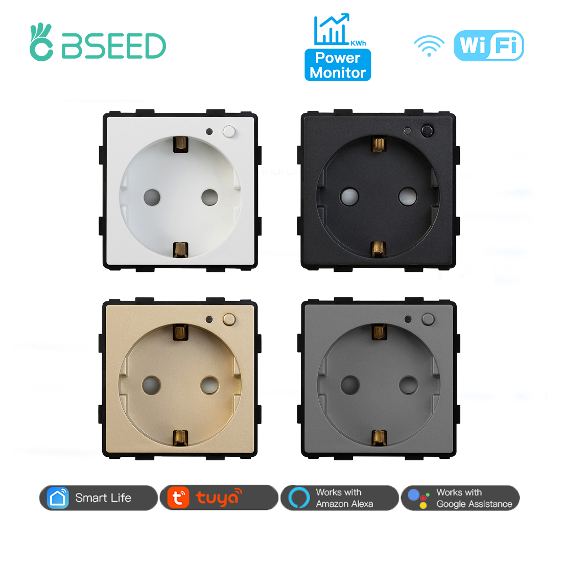 Smart Wall Socket - BSEED EU Stannard, soket listrik Wifi