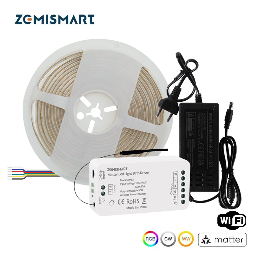 Alexa Compatible Bulb - Zemismart lampu Strip Led COB, RGBCW