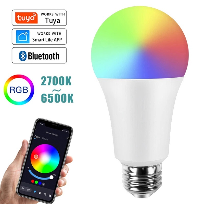 Alexa Compatible Bulb - Lampu LED Pintar WiFi E27 RGBCW