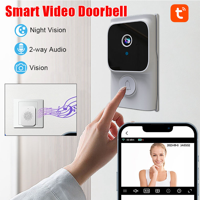 Smart Home Video Doorbell App - Tuya Bel Pintu Video Pintar Nirkabel