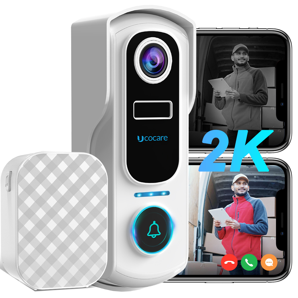Wifi Doorbell Camera - Bel Pintu Video 2K Nirkabel UCOCARE