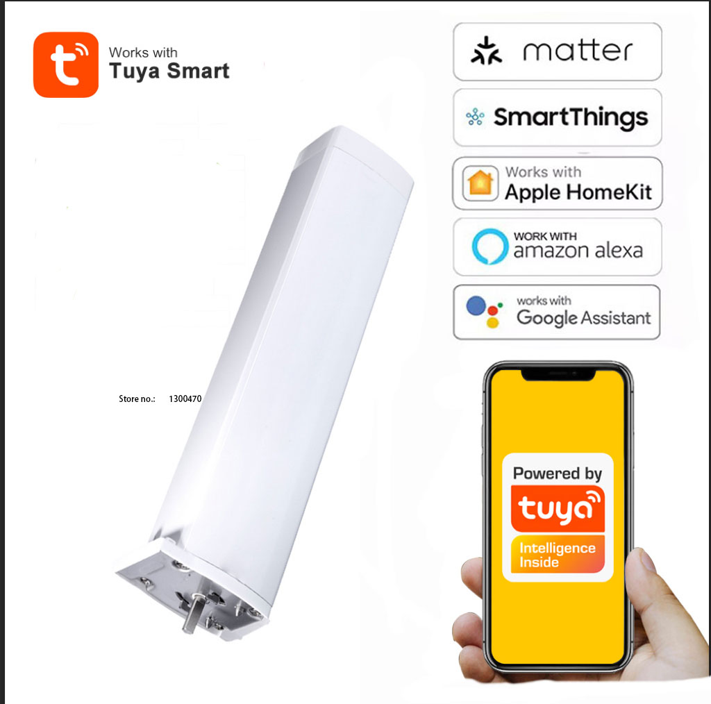 Smart Home Apple - Motor Tirai Wifi Tuya Matter, Penggerak