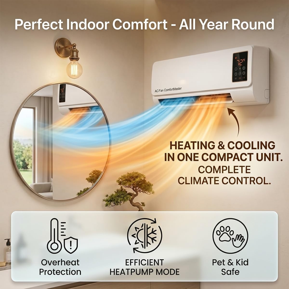 Smart Bathroom Fan - Kipas Pendingin Ruangan dan Pemanas Dinding