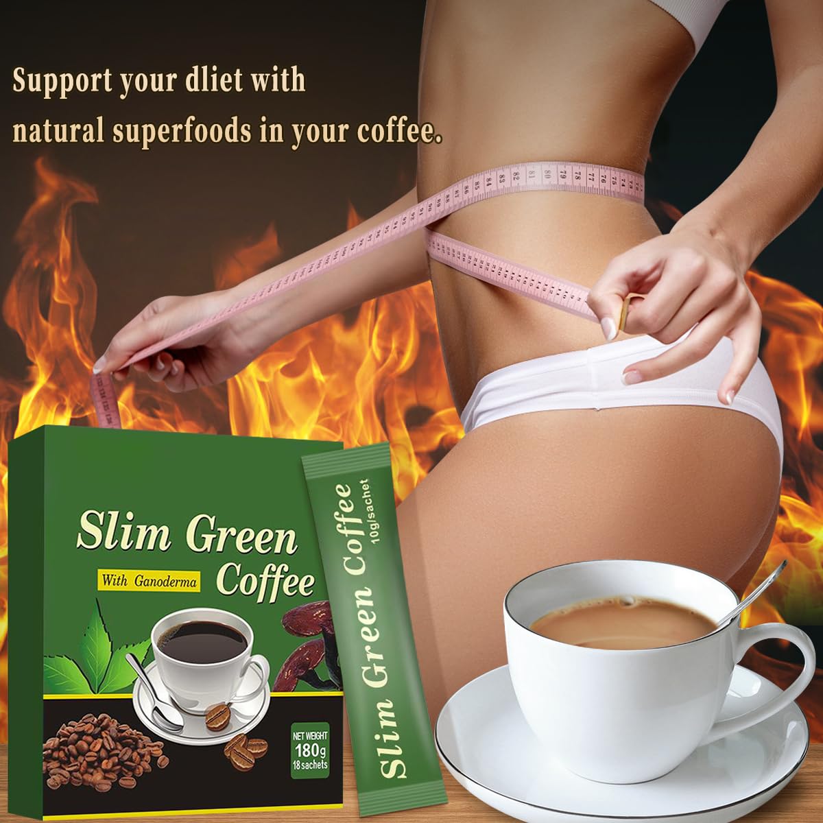 Smart Home Green - 18 Buah/Kotak Kopi Hijau Ramping Premium