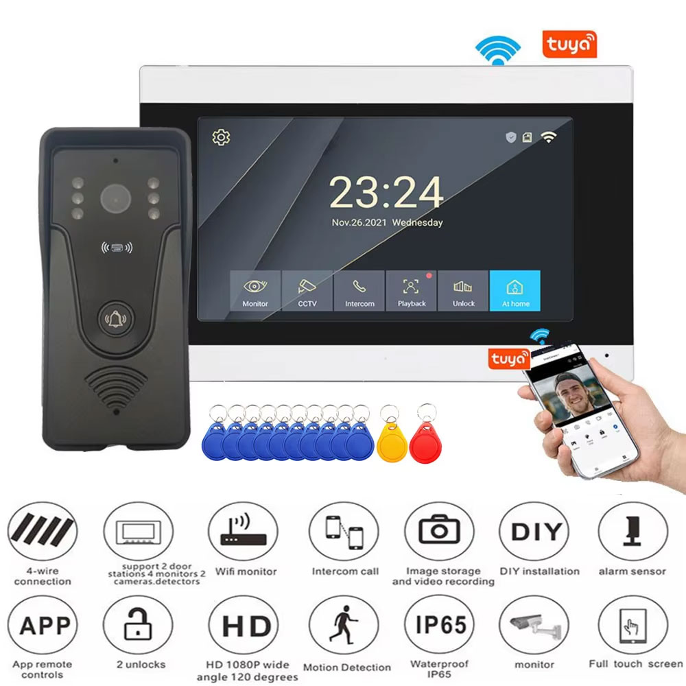 Smart Home Video Doorbell App - Tuya bel pintu nirkabel layar sentuh