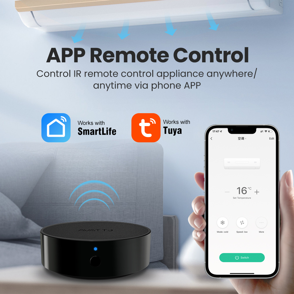 AVATTO Tuya WiFi IR Remote Con - Smart Home Lg ulasan dan harga