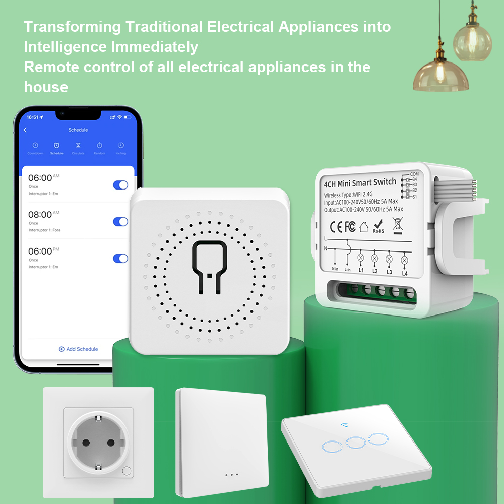 Tuya WiFi Smart Switch 1/2/3/4 - Smart Home Networking ulasan dan harga