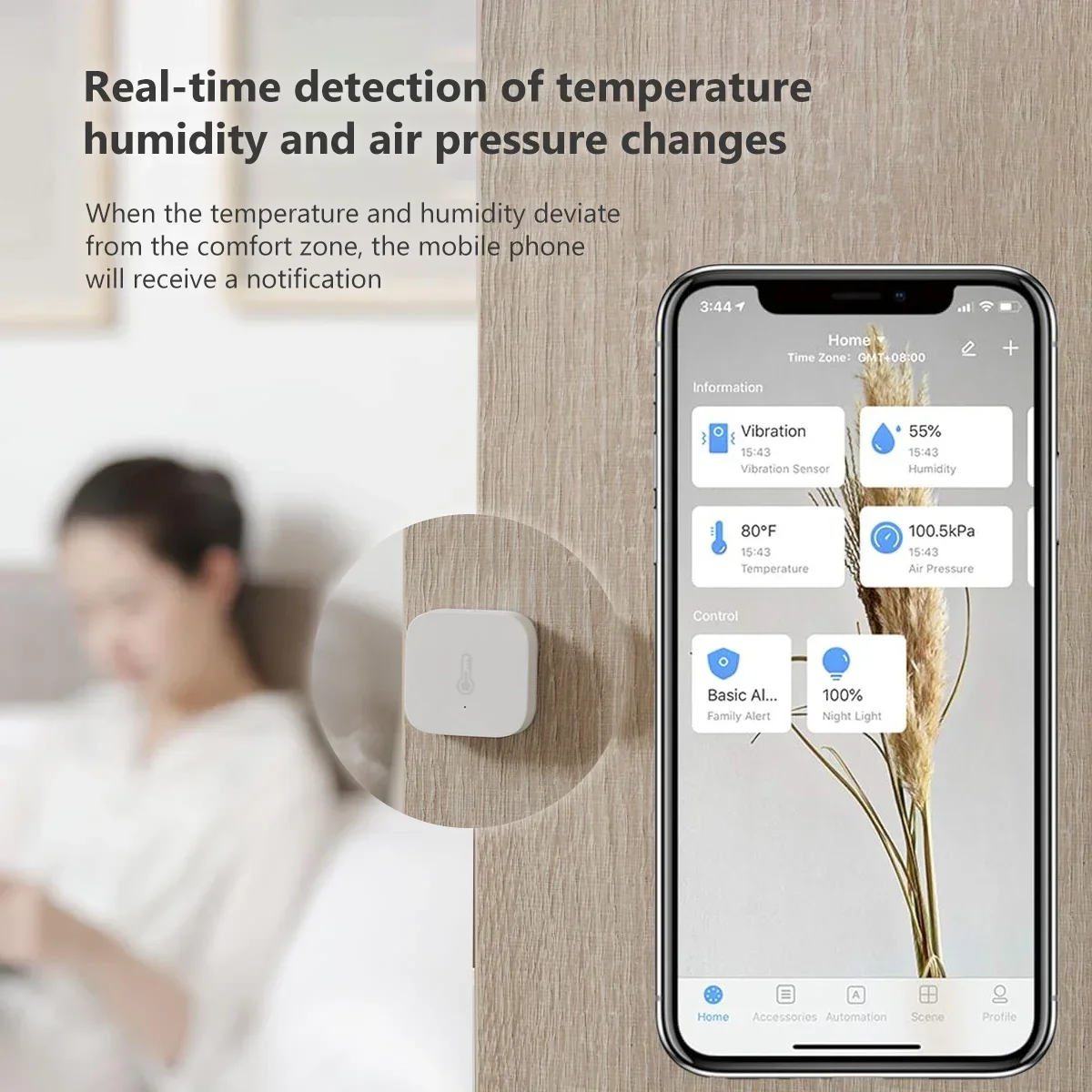 Sensor Suhu Aqara Zigbee Senso - Smart Home Apple ulasan dan harga
