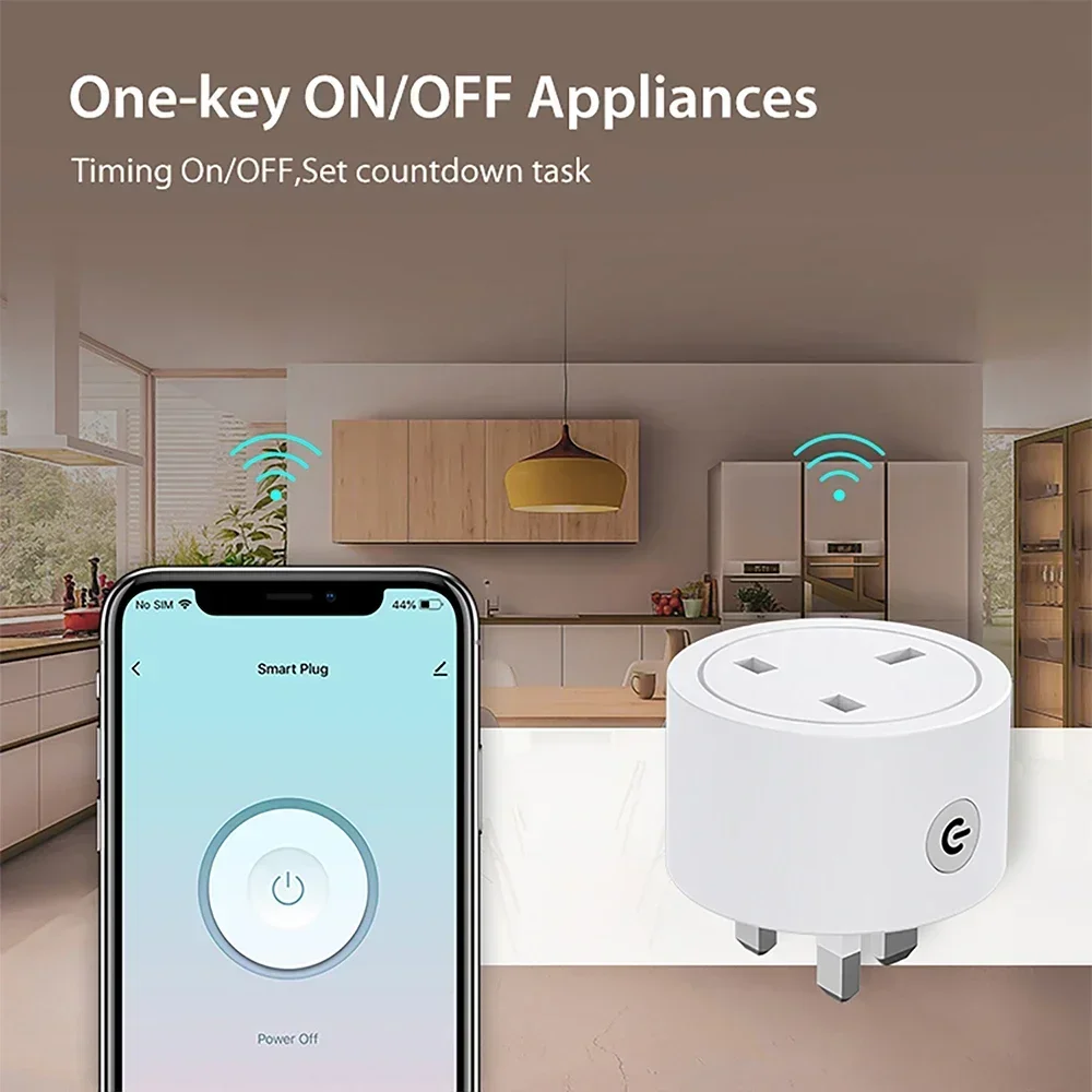 Zigbee Smart Plug 16A Soket UK - Smart Home Monitoring ulasan dan harga