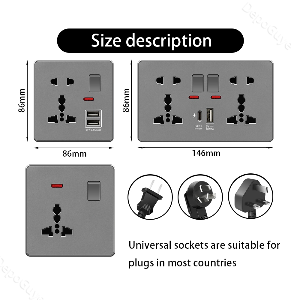 Colokan soket daya dinding isi - Smart Wall Socket ulasan dan harga