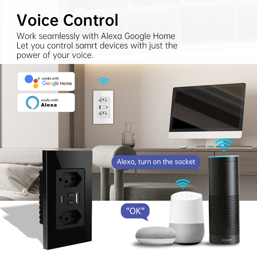 MANHOT Wifi Smart Brazil Socke - Smart Home Networking ulasan dan harga