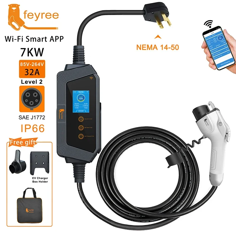 Pengisi Daya EV Portabel Feyre - Smart Wall Socket ulasan dan harga