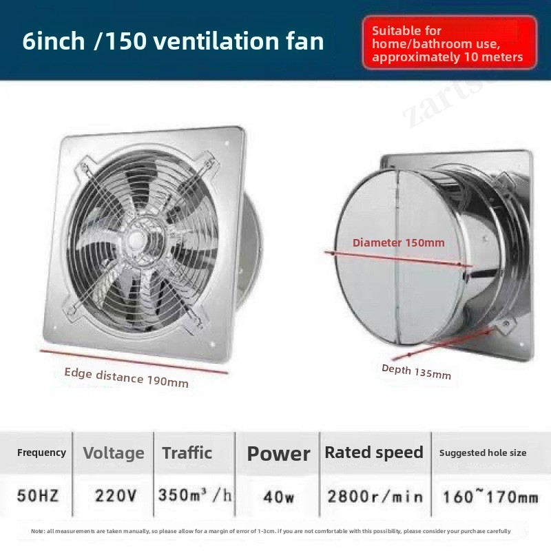 6''8''10'' Kipas Booster Ekstr - Smart Bathroom Fan ulasan dan harga