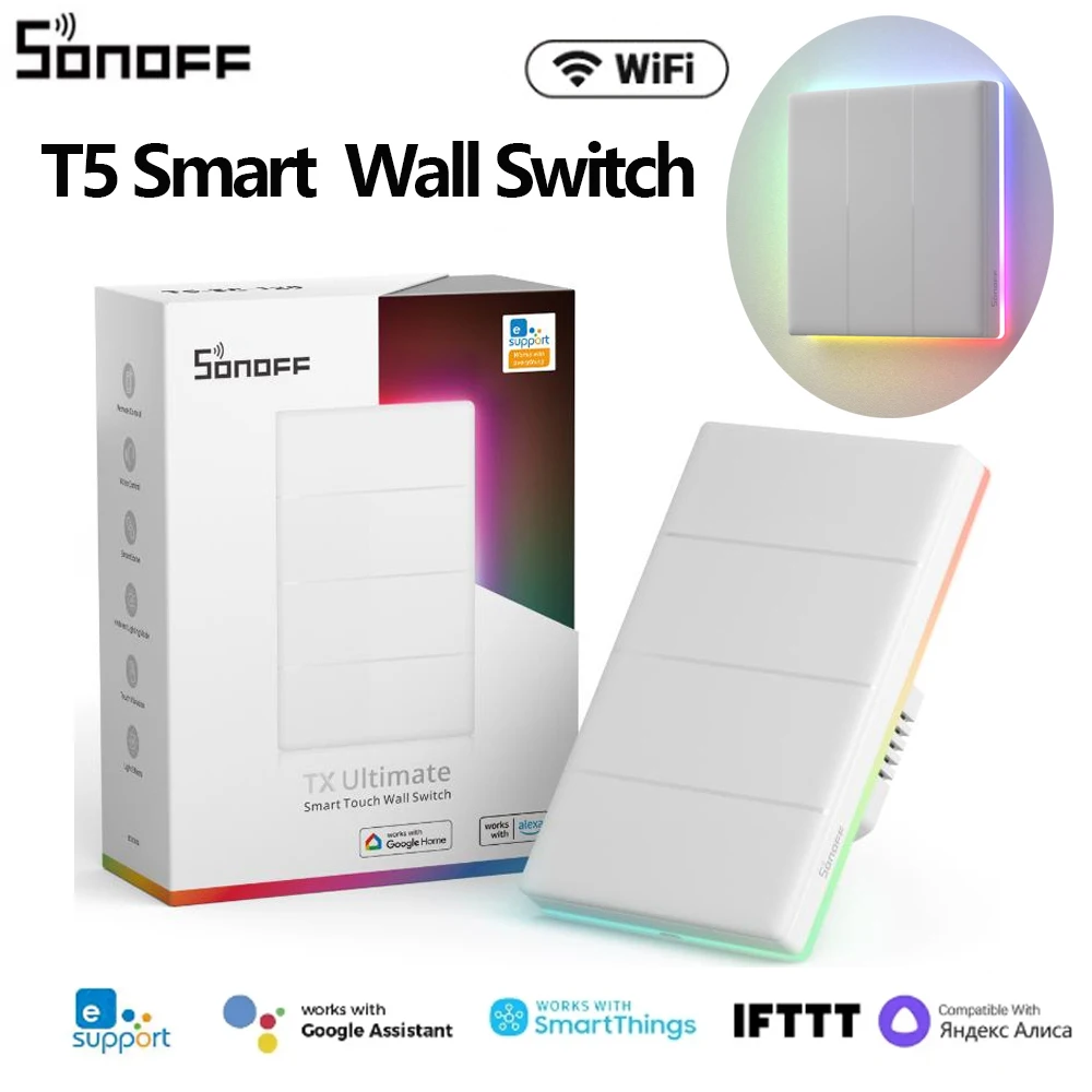 Sakelar Dinding Pintar SONOFF  - Alexa Compatible Bulb ulasan dan harga